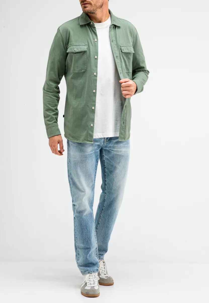 butcher of blue finn pocket jersey overshirt groen 3