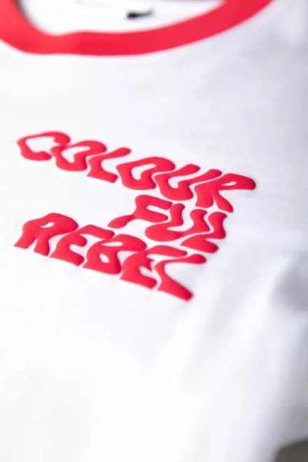 Colourful Rebel Colourful Rebel logo wave ringer boxy tee standard white