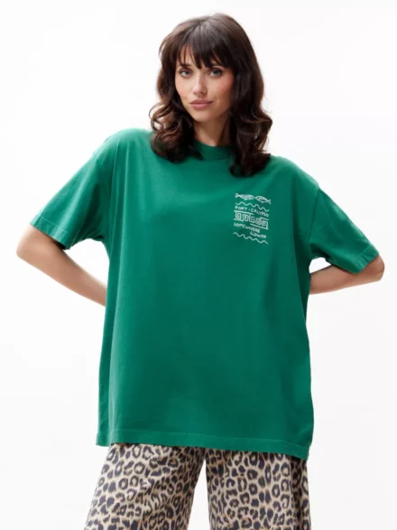 Catwalk Junkie Oversized graphic T-shirt | backprint | Groen