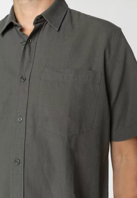 Clean Cut Copenhagen Korte mouwen overhemd | Luca shirt | Army
