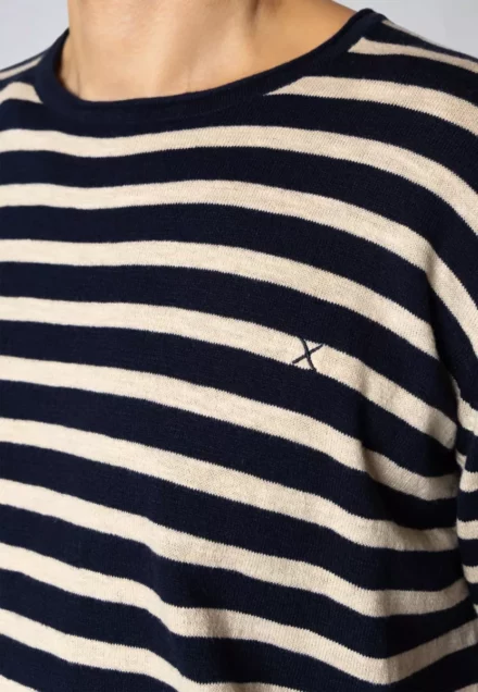 Clean Cut Copenhagen T-Shirt | Thomas knitted | Navy/Ecru