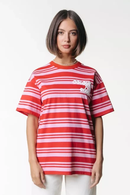 Colourful Rebel T-shirt | Puff Logo Stripe Loosefit