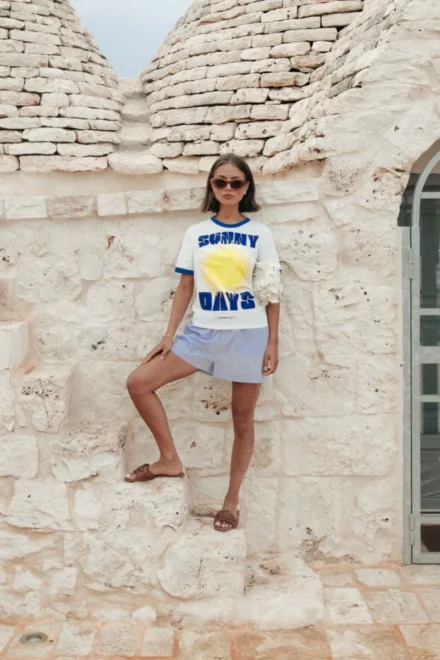 Colourful Rebel T-shirt | Sunny Days Ringer | Wit