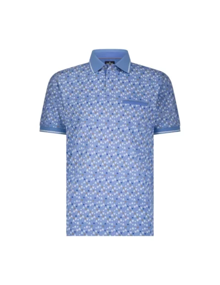 Fellows United Fellows United polo | Print | Lichtblauw |