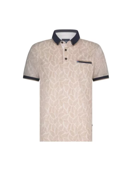 Fellows United Fellows United polo | Leaves | Lichtbeige |