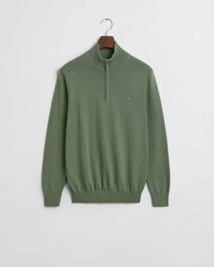 GANT Half zip trui | Lichtgroen