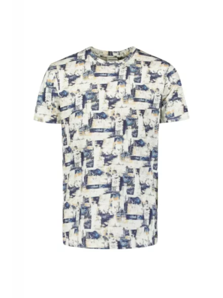 No Excess No Excess T-shirt | Print | Geel Blauw |