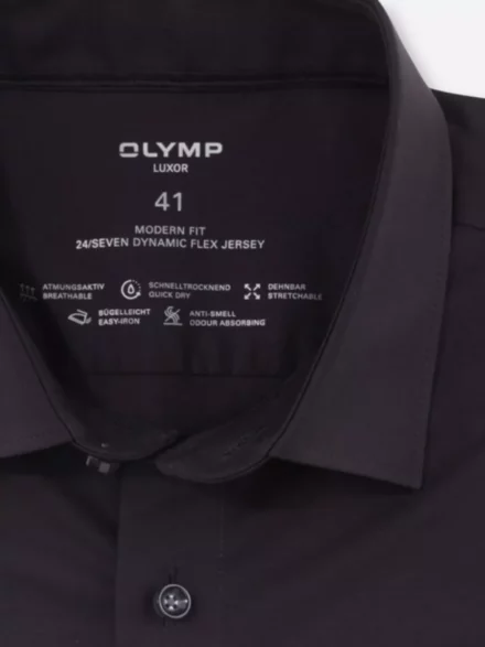 Olymp Olymp overhemd | Modern Fit | Zwart |