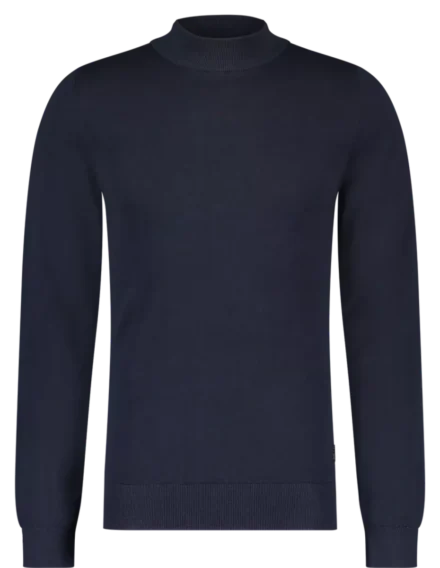 Saint Steve Trui | Mock neck | donkerblauw