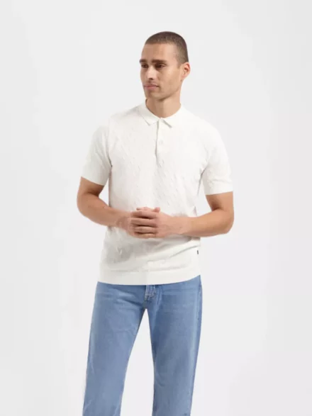 Saint Steve Saint Steve Teije | Heren polo | Knitwear | white |