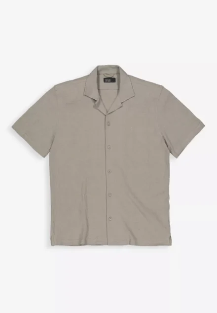butcher of blue butcher of blue | overhemd korte mouw | Khakigroen | Ripley Structure Shirt