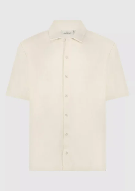 Circle of Trust Korte mouw overhemd | Beige/Wit