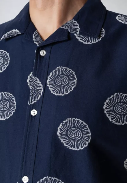 Clean Cut Copenhagen Clean Cut Copenhagen | Korte mouw overhemd katoen | Blauw | Miller shirt
