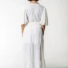 Colourful Rebel Lange rok | Dewi Knitted Structure | Wit