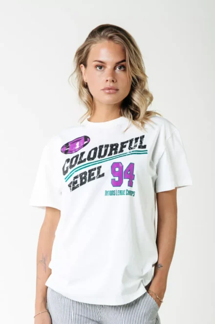 Colourful Rebel Colourful Rebel | Rugby loosefit tee | Standard white