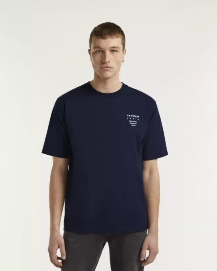 Denham Denham | T-shirt | Wave tee | Donkerblauw