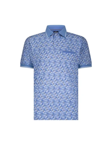 Fellows United Fellows United polo | Print | Lichtblauw |