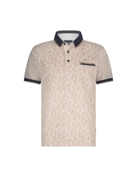 Fellows United Fellows United polo | Leaves | Lichtbeige |