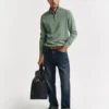 GANT Half zip trui | Lichtgroen