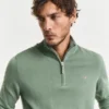 GANT Half zip trui | Lichtgroen