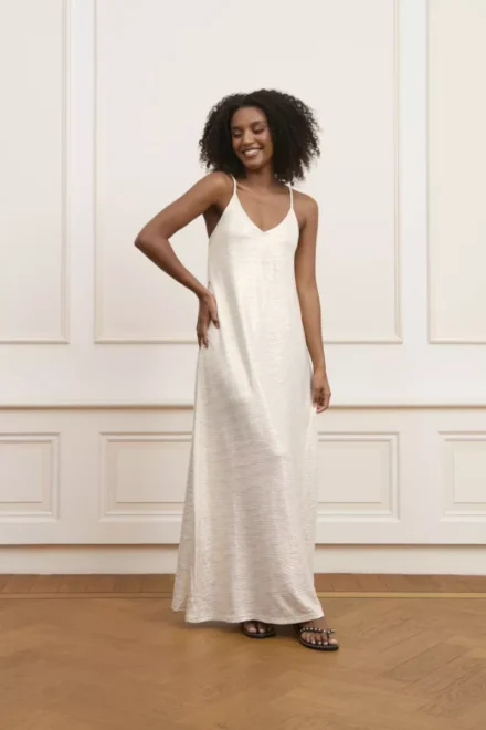 Lofty Manner Lofty Manner | Jurken lang | Beige | Dress Vaiana