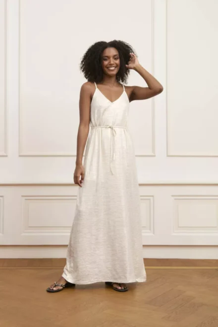 Lofty Manner Lofty Manner | Jurken lang | Beige | Dress Vaiana