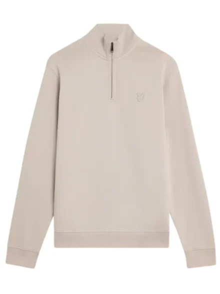 Lyle & Scott Lyle & Scott | Superfijn katoen | Heren trui met 1/4 Zip | Beige |