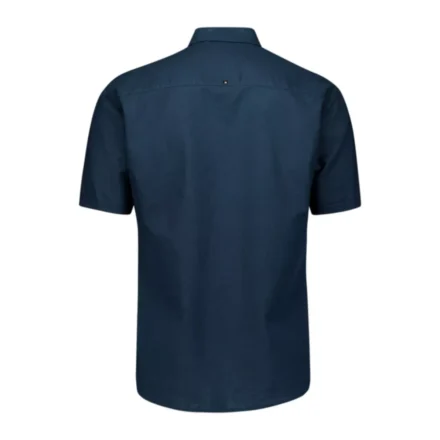 No Excess No Excess overhemd | Korte mouw | Katoen Linnen | Donkerblauw |