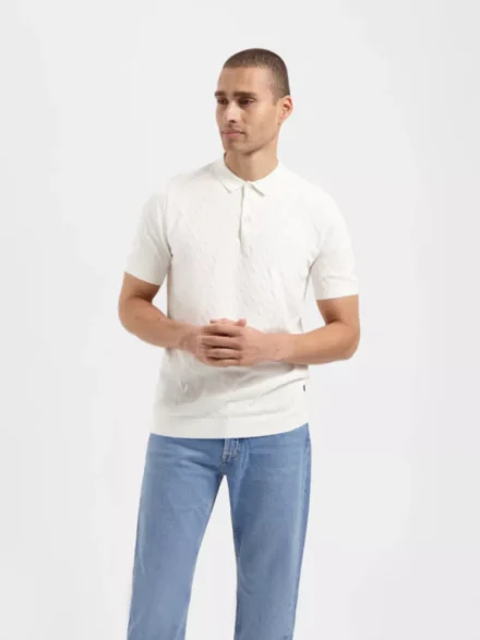 Saint Steve Saint Steve Teije | Heren polo | Knitwear | white |