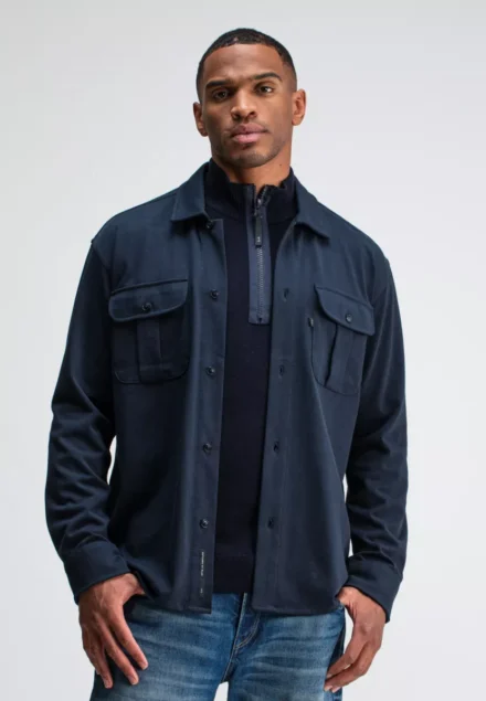 butcher of blue butcher of blue | Overshirt | Blauw | Phil Jersey Overshirt
