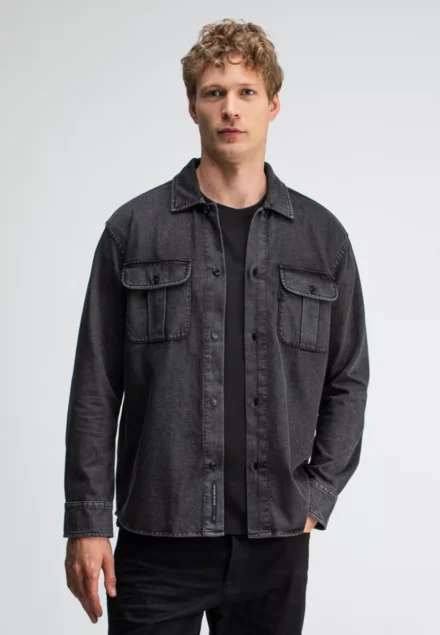 butcher of blue butcher of blue | Overshirt | Zwart | Phil Jersey Overshirt