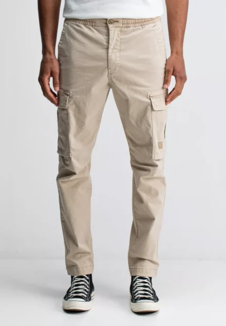 butcher of blue butcher of blue | Cargo broek | Beige | M2521000 | Tristan Slim Sateen Cargo