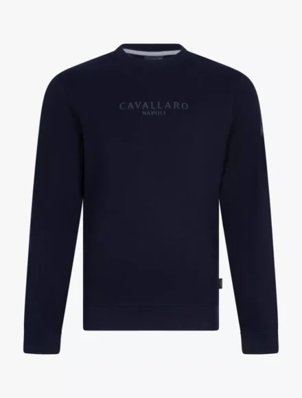 Cavallaro Cavallaro | Sweats | Blauw | Sanago R Neck Sweat