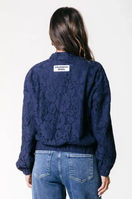 Colourful Rebel Colourful Rebel | Jas kort | Blauw | Lois Lace bomber jacket