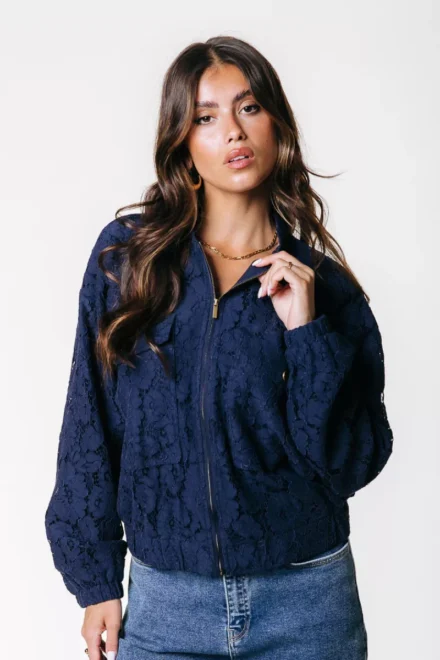 Colourful Rebel Colourful Rebel | Jas kort | Blauw | Lois Lace bomber jacket