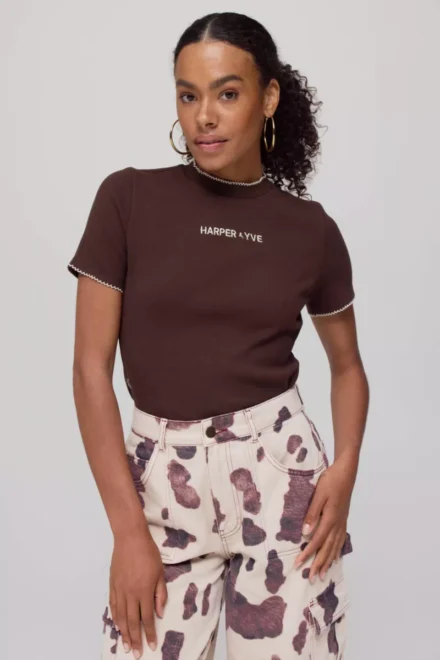 Harper and Yve Harper and Yve | T-shirt rh | Bruin | cammy-ss