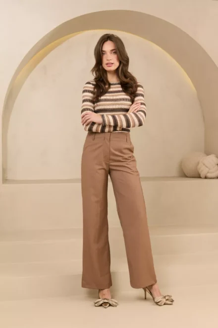 Lofty Manner Lofty Manner | T-shirt lange mouw | Bruin | Top sana