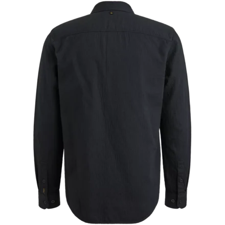 PME-JEANS PME-JEANS | Shirts lm katoen | Zwart | Long Sleeve Quilt poplin