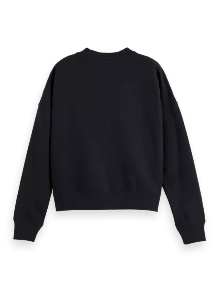 Scotch & Soda Scotch & Soda | Sweat | Zwart | Chest Artwork relaxed sweat