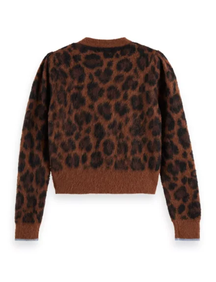 Scotch & Soda Scotch & Soda | Vest | Bruin | Fuzzy Jaquard Cardigan