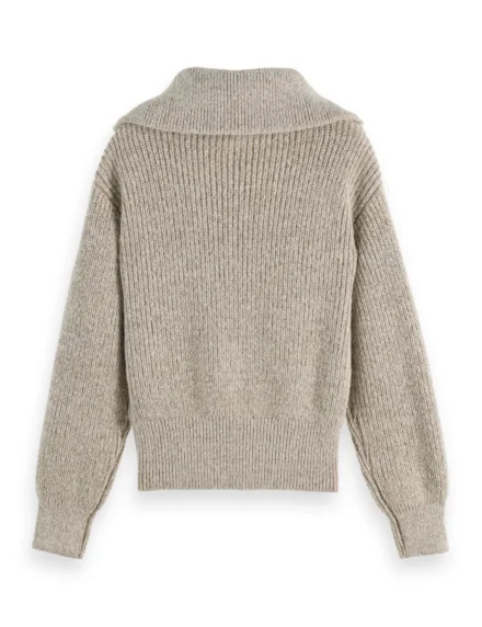 Scotch & Soda Scotch & Soda | Truien katoen | Beige | Half Zip Pullover