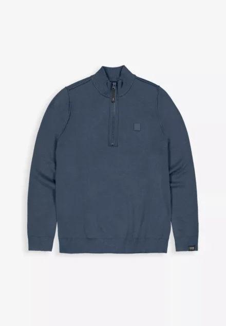 butcher of blue butcher of blue | Truien wol | Blauw | Clifden Half Zip
