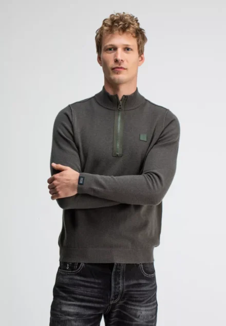 butcher of blue butcher of blue | Trui | Bruin | Clifden Halfzip