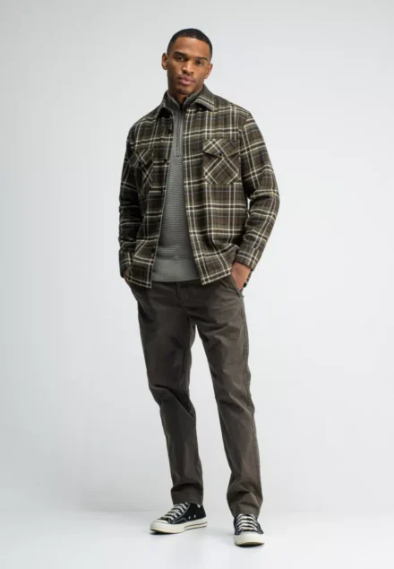 butcher of blue Butcher of blue | Overshirt | Groen | Chief Check Overshirt