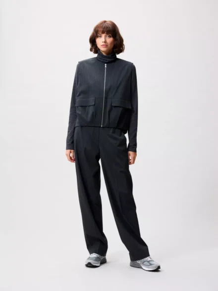 Catwalk Junkie Catwalk Junkie | Bodywarmer | Zwart | Pinstripe bodywarmer