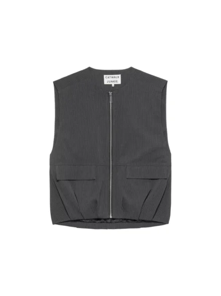 Catwalk Junkie Catwalk Junkie | Bodywarmer | Zwart | Pinstripe bodywarmer
