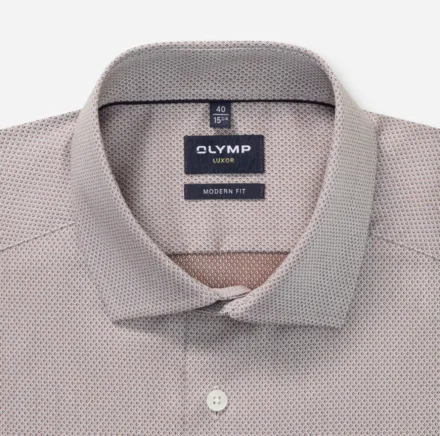 Olymp Olymp | Overhemd lange mouw | Bruin |