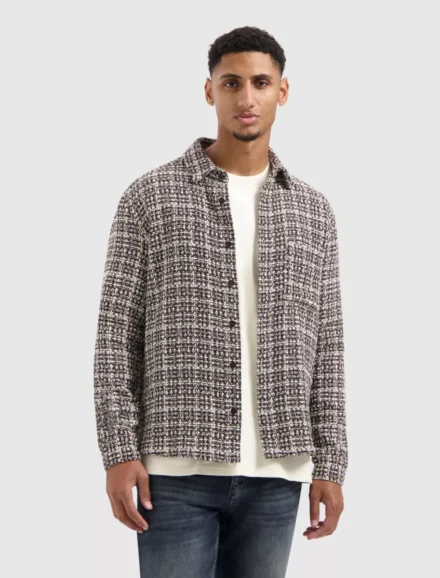 Pure Path Pure Path | Structured Checked Overshirt | Bruin | 25030206