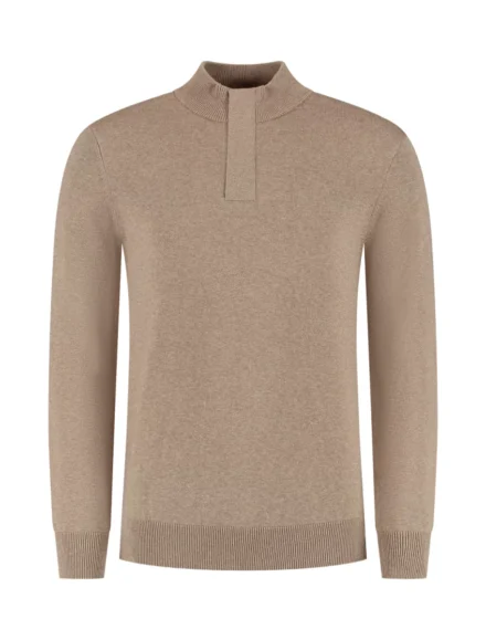 Pure Path Pure Path | Knit Hidden Half-zip Sweater | Beige | 25030815