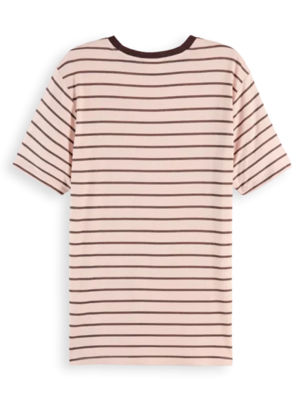 Scotch & Soda Scotch & Soda | T-shirt | Roze met streep | U9A00894T